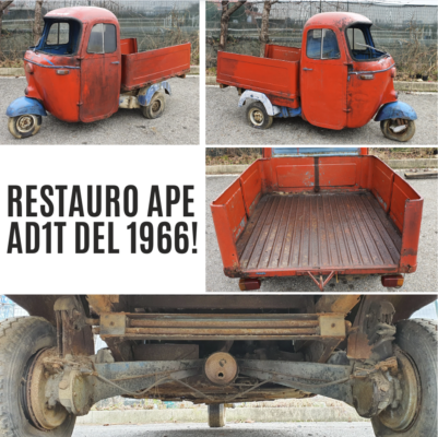 Rinascita su tre ruote: il restauro dell’Ape Piaggio AD1T del 1966